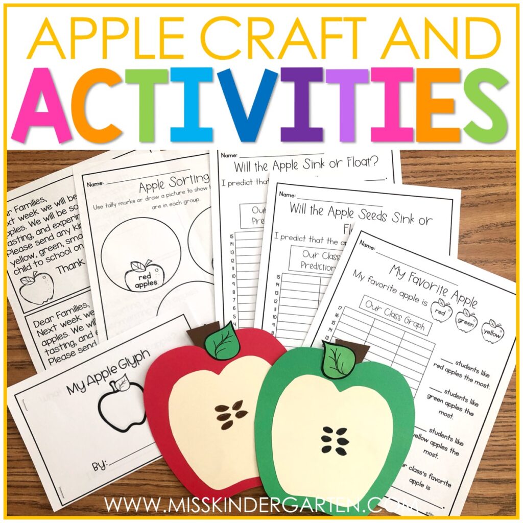 apple activities for science math and art