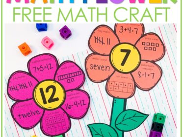 Math Flowers Math Craft Freebie!