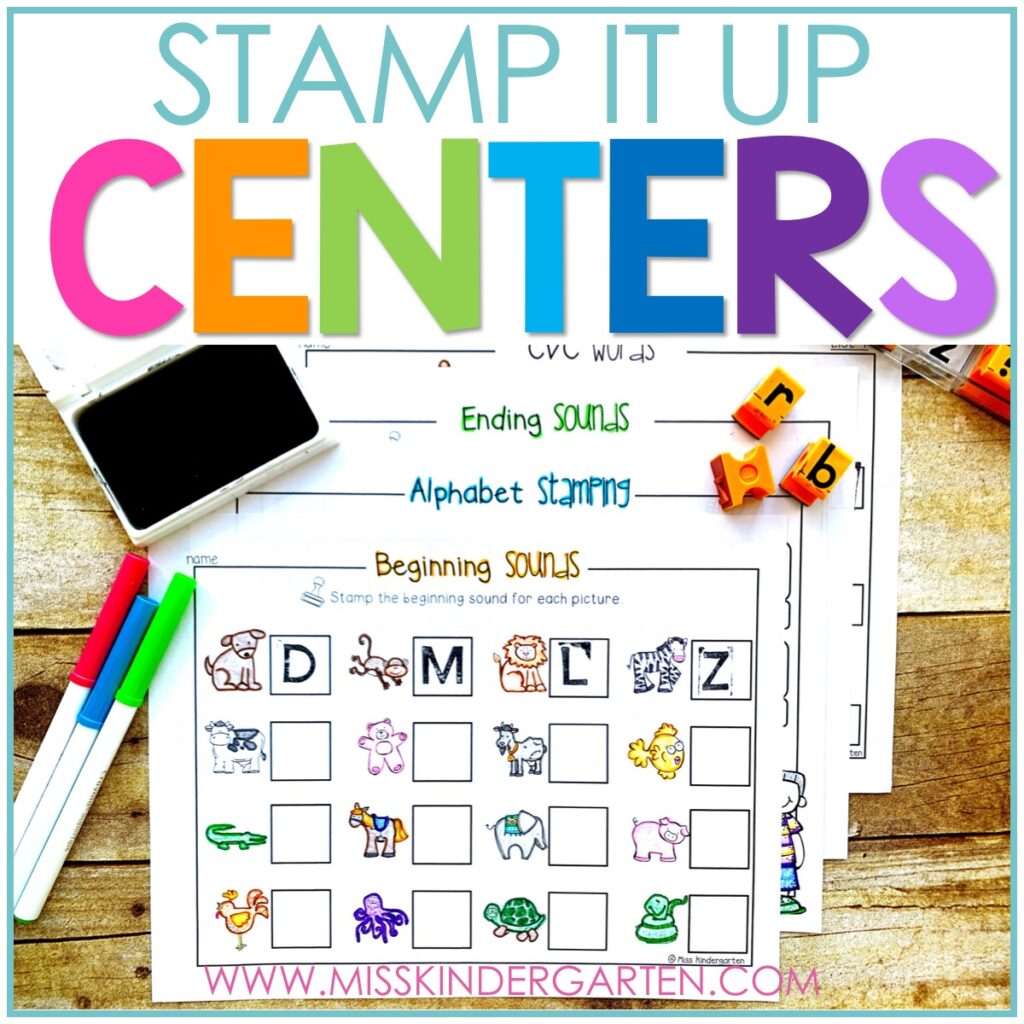 Stamp It Up Kindergarten Literacy Stations