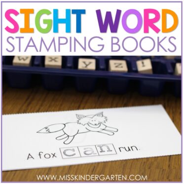 Stamping Sight Word Booklets