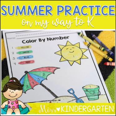 On My Way to K! {summer practice pack!}