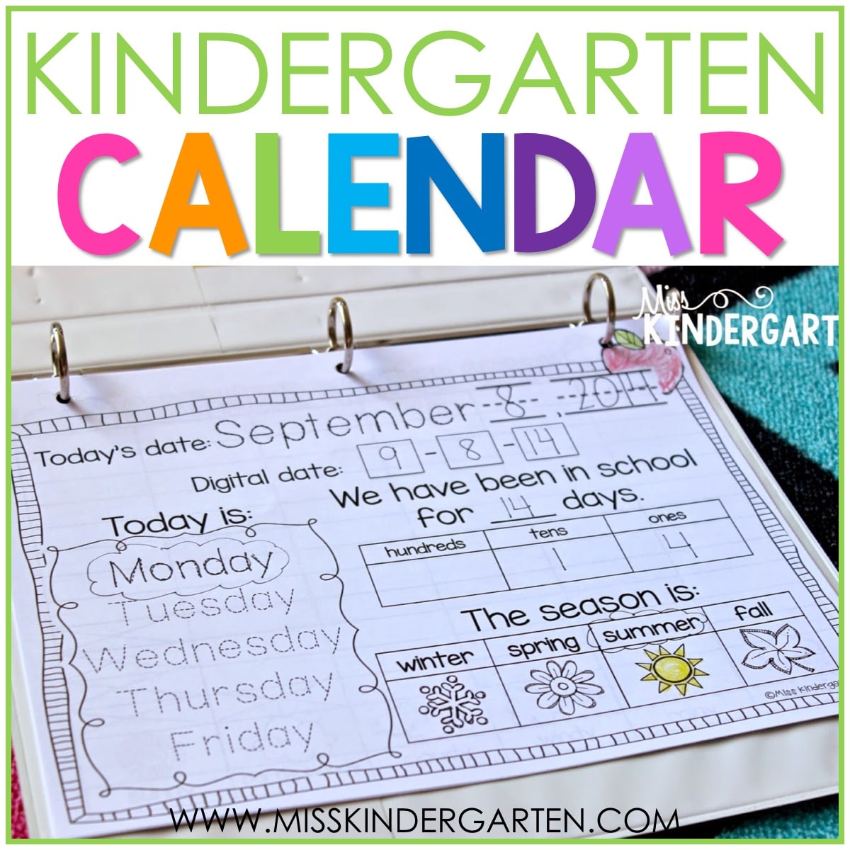 Calendar For Kindergarten Printable