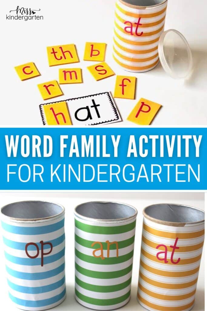Word family activity for kindergarten