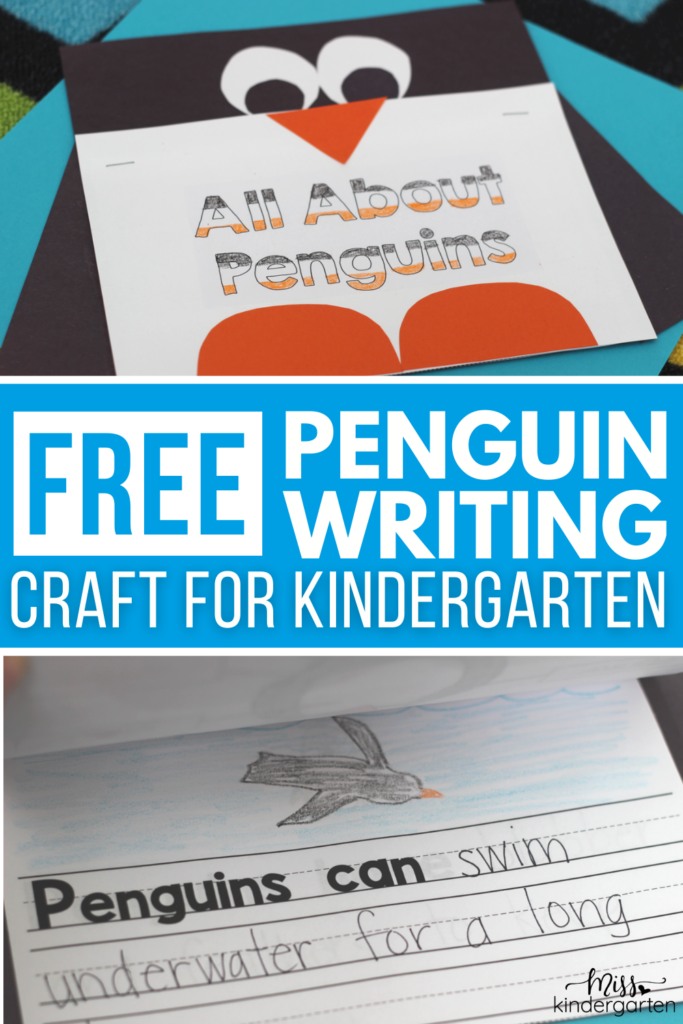 Free Penguin Writing Craft for Kindergarten