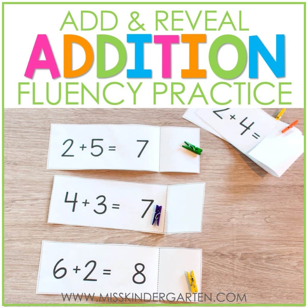 Addition Fluency Practice with Add and Reveal Cards