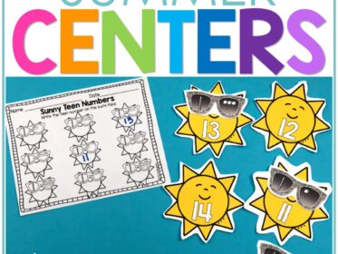 Summer Math Centers and Literacy Centers for Kindergarten