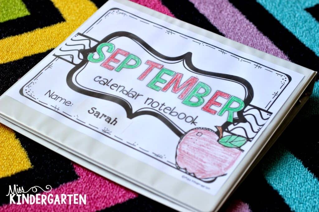 student individual calendar notebook