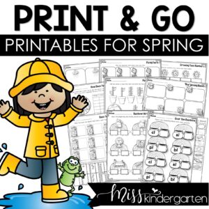 Spring Activities Print and Go Printables for Spring