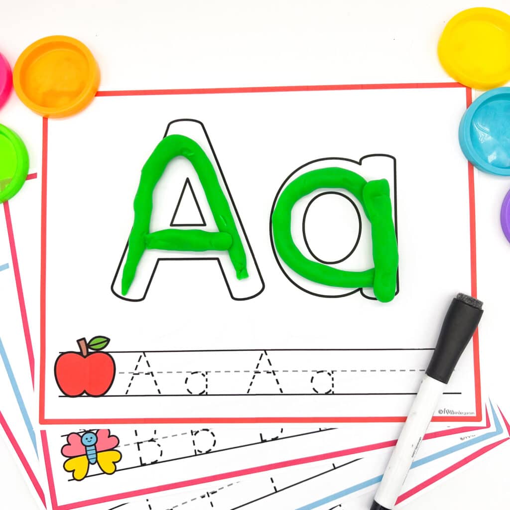 Alphabet playdough mats