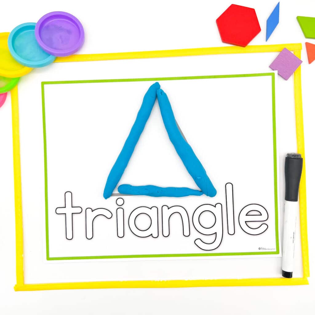 Triangle playdough mat