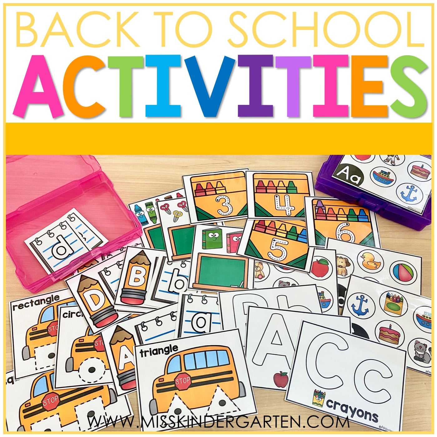 Back to School Activities for Kindergarten - Miss Kindergarten