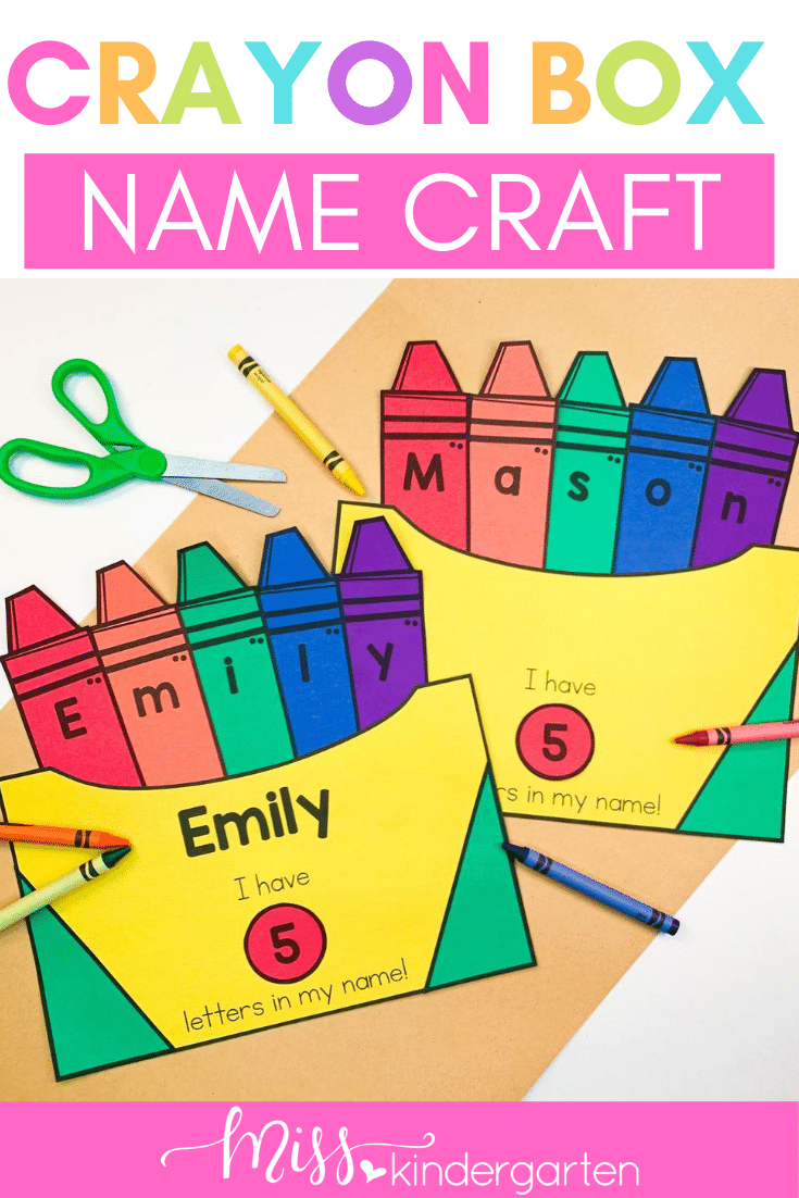 Crayon Box Name Craft - Miss Kindergarten