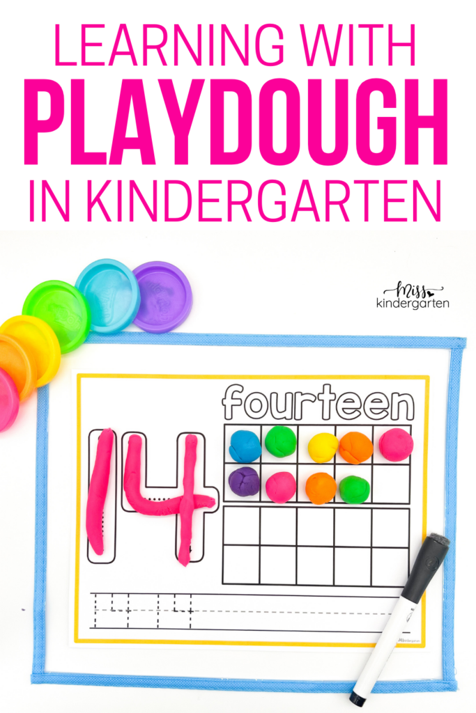 Learning with playdough in kindergarten