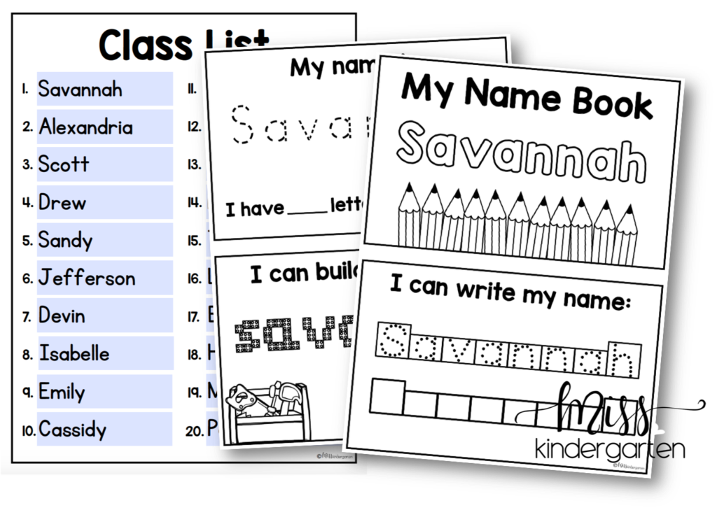 Editable name book to help your students with their name writing practice