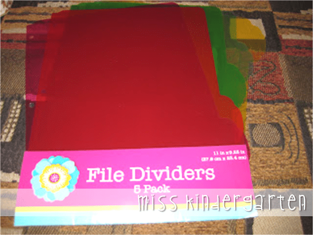 colored file dividers