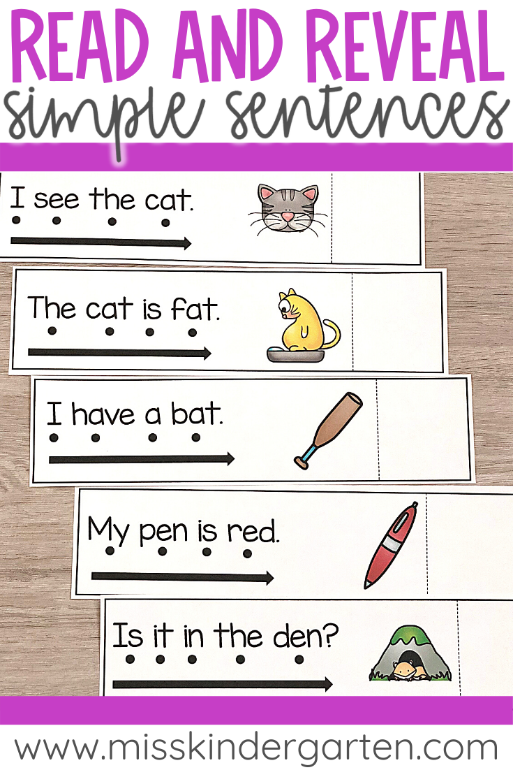 Reading Simple Sentences Miss Kindergarten
