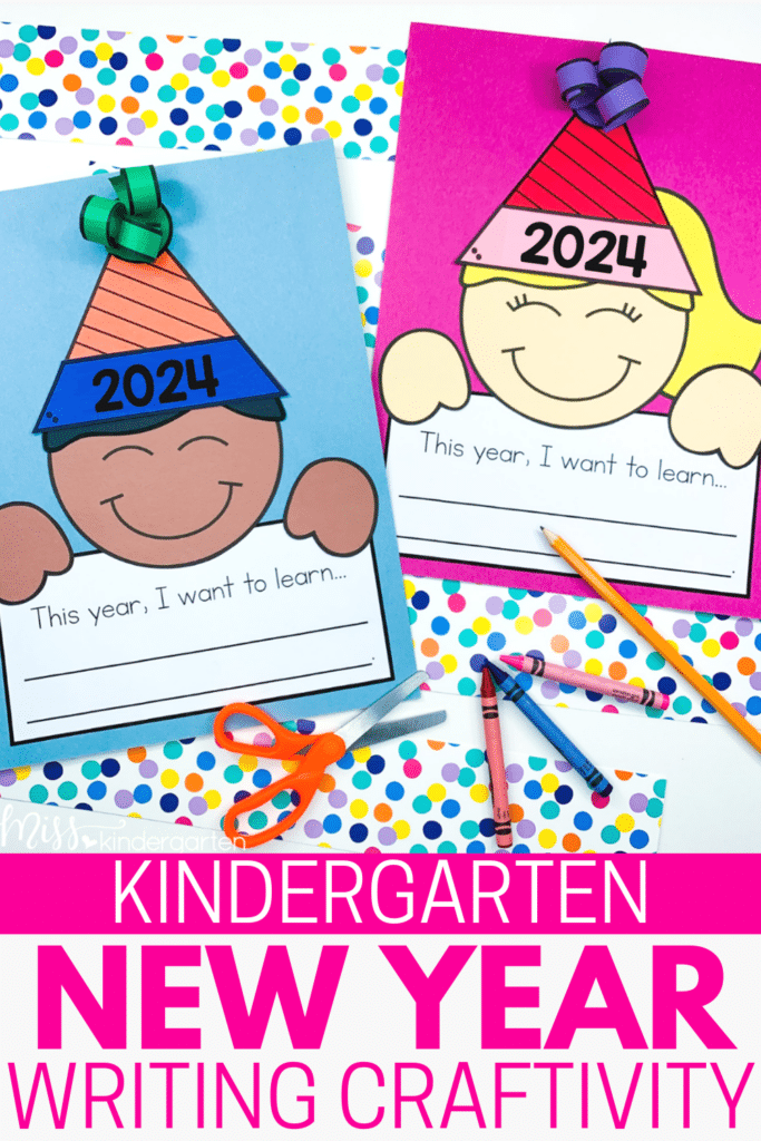 Kindergarten New Year Writing Craftivity