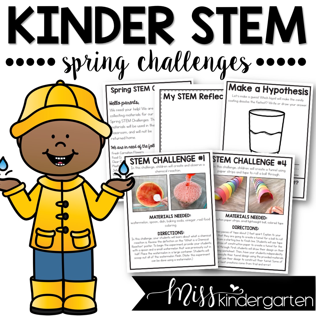 Kindergarten STEM Spring Challenges - Miss Kindergarten