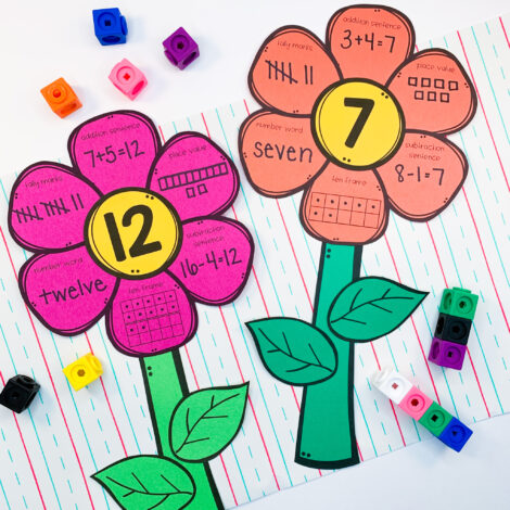 help students reinforce number sense skills with these number flowers