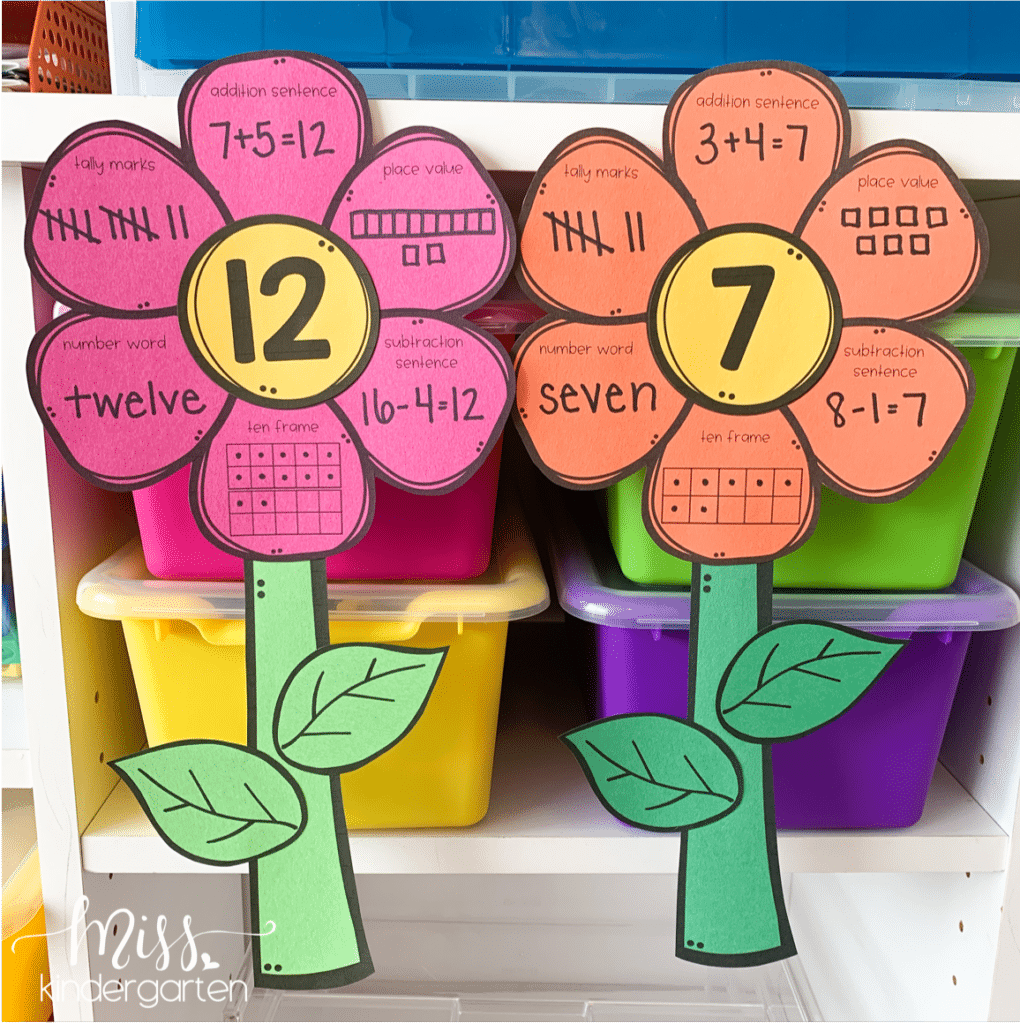 FREE Number Sense Flower Craft - Miss Kindergarten