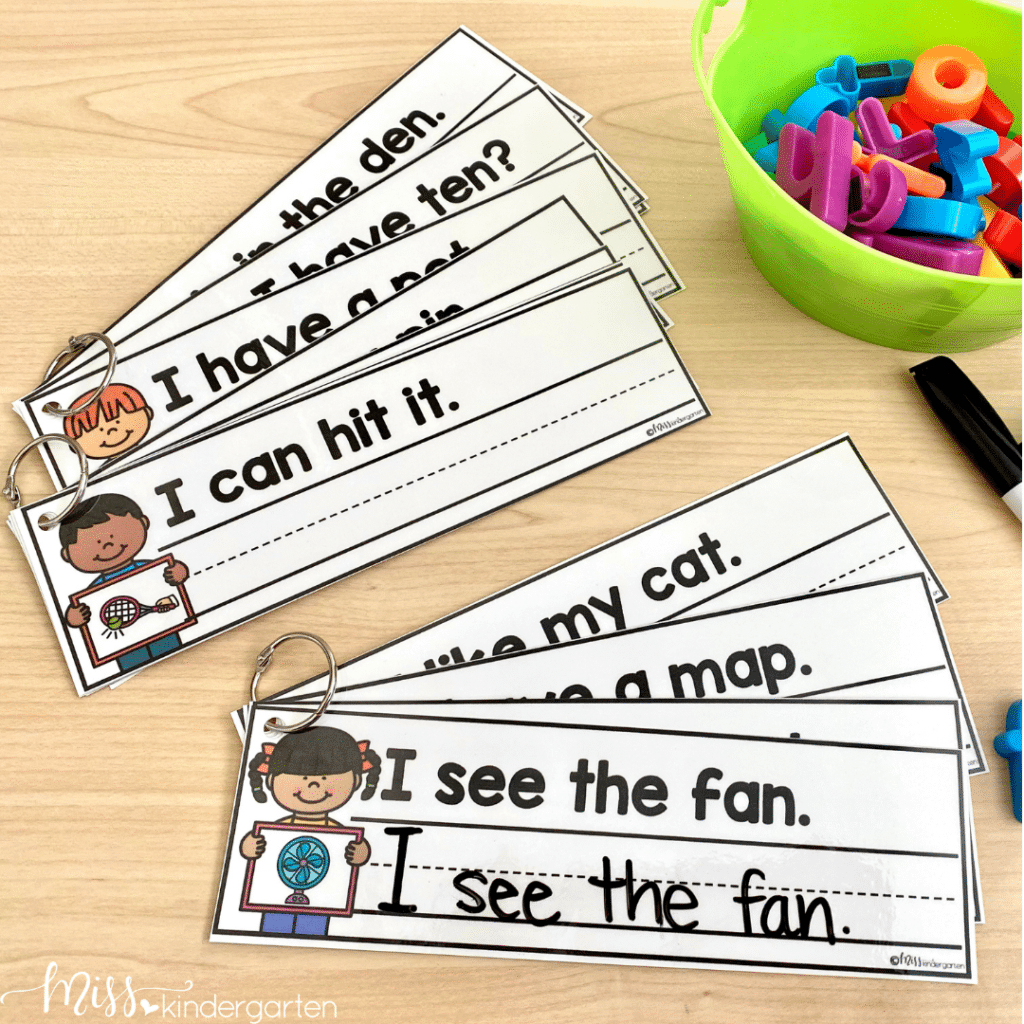 sight word sentence practice worksheet