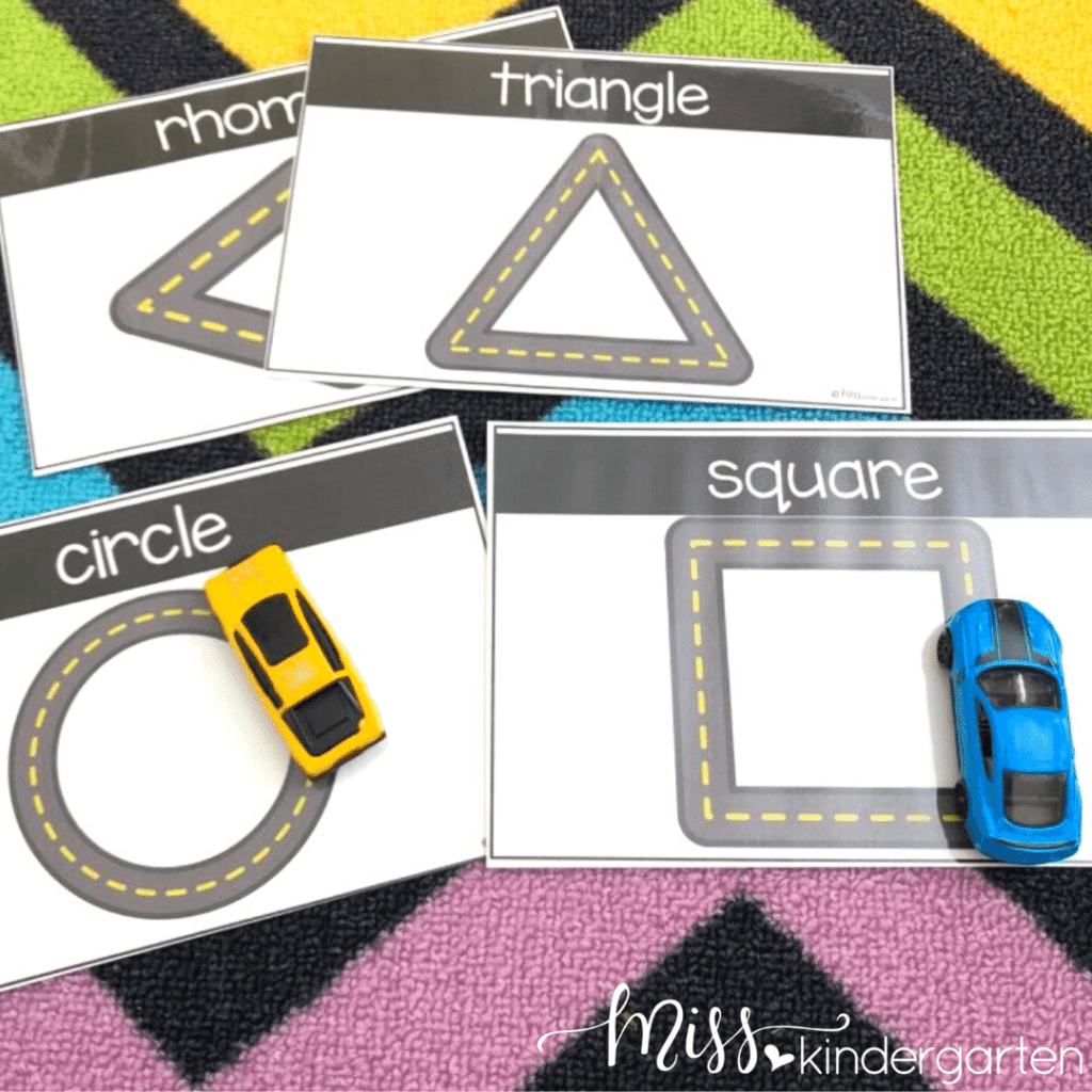 students love learning shapes with these car themed shape cards