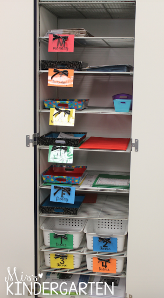 organized teacher supplies and weekly activities is important