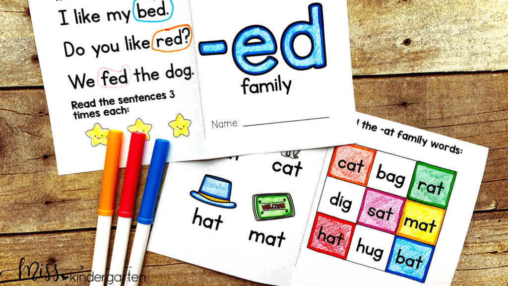 Teaching Reading With Word Families - Miss Kindergarten