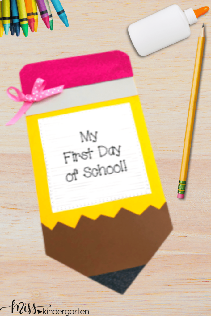 First day of school craft for kindergarten and other primary grades