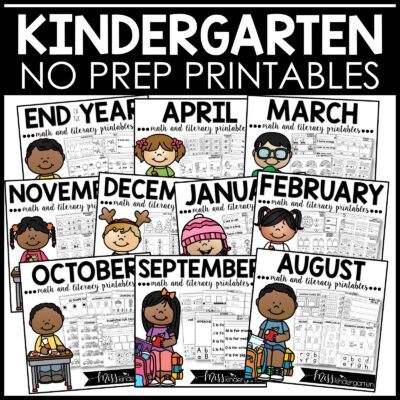 First Week of Kindergarten No Prep Printables Back to School Worksheets ...