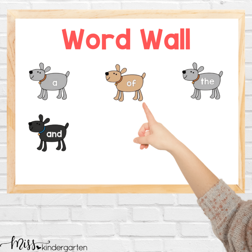 reading the word wall is a great way to practice sight words quickly as part of calendar time