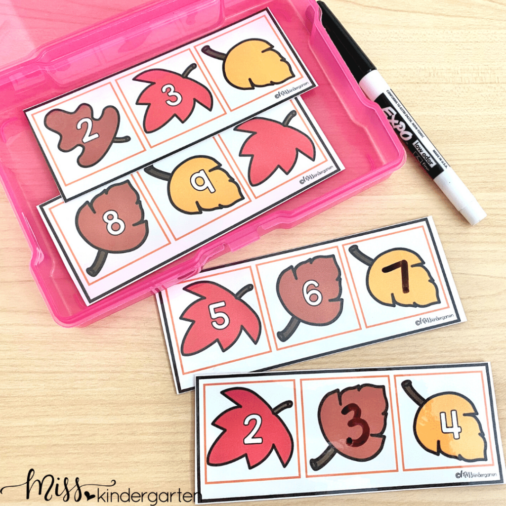 help students master counting skills with these October missing number task cards