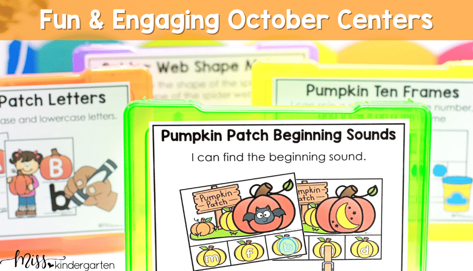 These October center activities will help you fill your centers with skill based activities to help your kindergarten students
