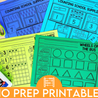 No Prep Kindergarten Printables for the Entire Year