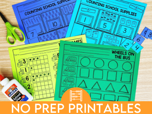 School Supplies Sort Printable 