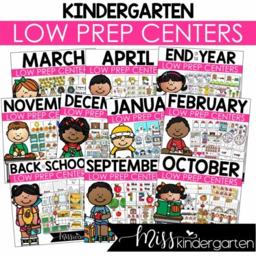 Use these Kindergarten center activities all year long.