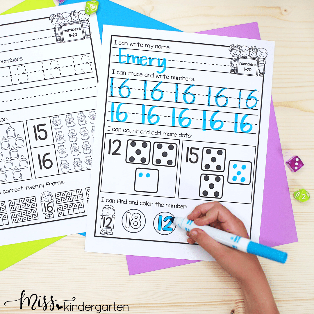 Everything You Need for Kindergarten Number Sense - Miss Kindergarten