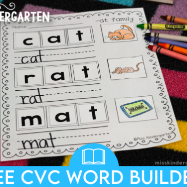 Free CVC Word Builders
