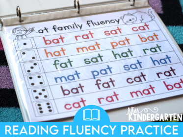 FREE Kindergarten Reading Fluency Passages
