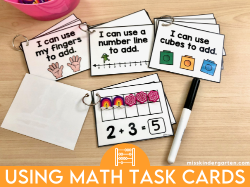 uddannelse aflevere Hylde 3 Reasons to use Task Cards for Kindergarten Math - Miss Kindergarten