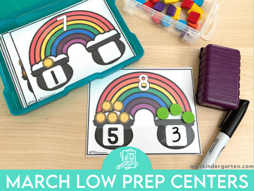 March Centers for Kindergarten