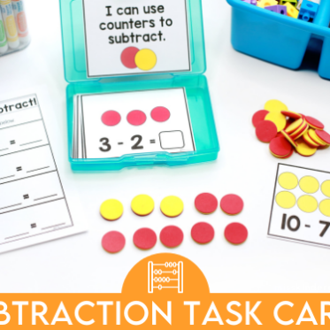 How to Use Subtraction Task Cards in Kindergarten