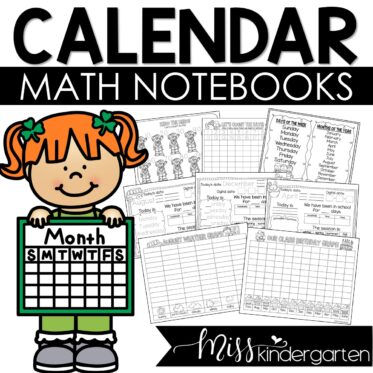 Calendar Math Notebook for Kindergarten and First Grade (Spanish Version Included)