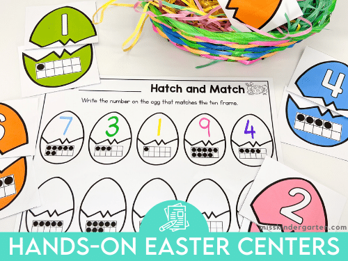 Easter egg themed center