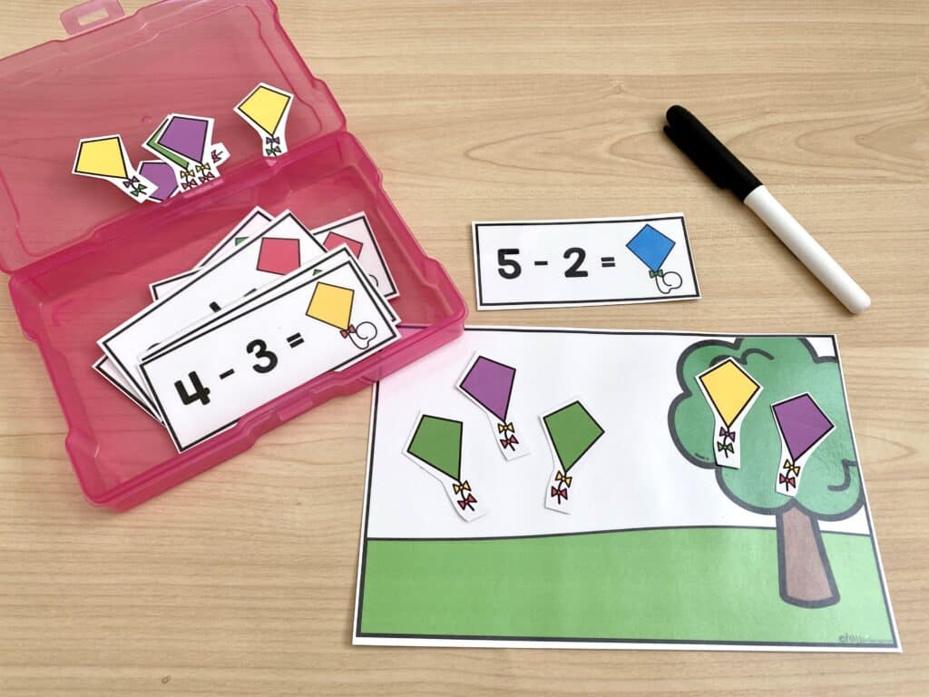 Addition and Subtraction Fine Motor Task Boxes - My Happy Place Teaching