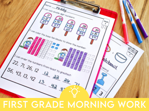 First Grade Morning Work