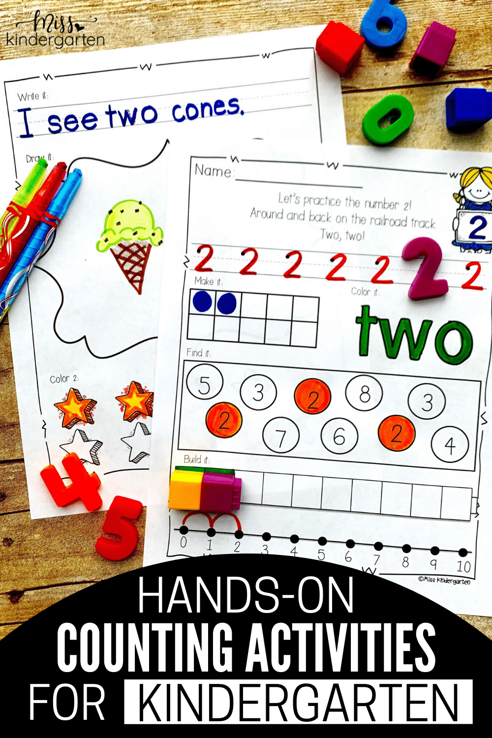HandsOn Counting Activities for Kindergarten Miss Kindergarten