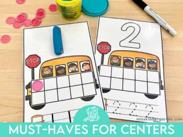 Must-Haves for Centers, with school bus counting center activity
