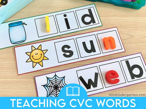 teaching cvc words in six steps miss kindergarten