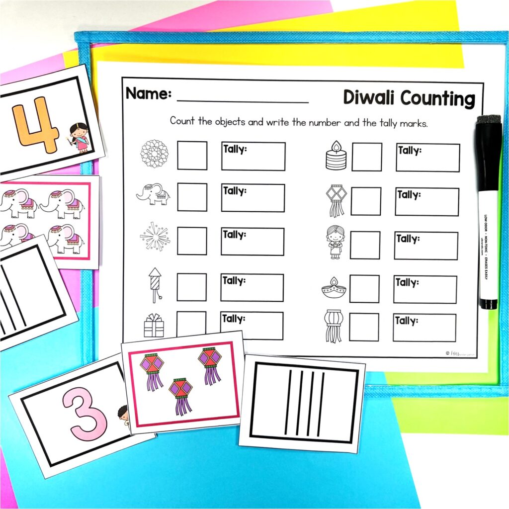 A Diwali counting activity